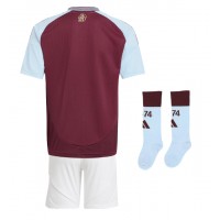 Aston Villa Heimtrikotsatz Kinder 2024-25 Kurzarm (+ Kurze Hosen)